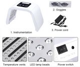 Image shows the instrumentation, goggles, power cord along temperature vents, LED lamp bead and power switch. It is an ideal LED light device purchase.