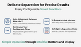 Image explaining simple operations through buttons and display. NeoGenesis Centrifuge is a great device purchase.