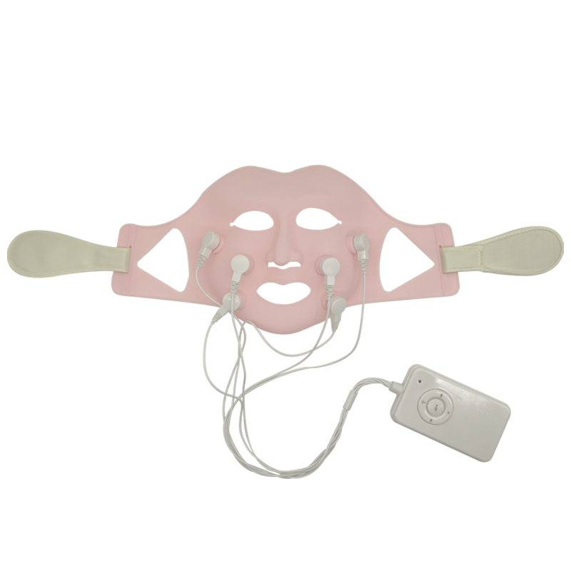 Color Light Pink face mask with electronic control components for facial treatments. It is an ideal LED device purchase.