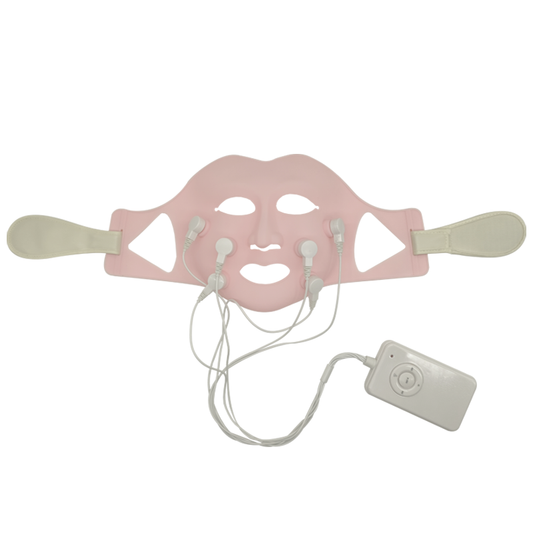 Color Light Pink face mask with electronic control components for facial treatments. It is an ideal LED device purchase.