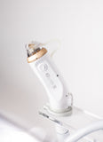 Image of Ellisys Sense aesthetic device showing the top half and user interface. Vendor is Lacora. It is a great value microneedling radiofrequency purchase.