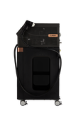 Black laser engraving machine with 'Lasya' branding on a white background. It is an ideal device purchase.