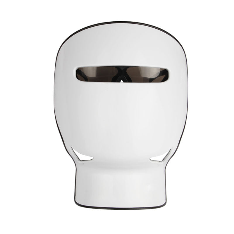 Image showing White LED Face mask with transparent spacing for eye view on a white background. It is a great LED purchase.