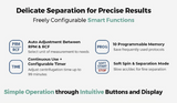 Image explaining simple operations through buttons and display. NeoGenesis Centrifuge is a great device purchase.