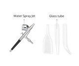 Image of water spray jet and glass tube. used in the treatment process. It is an ideal device purchase.
