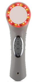 Handheld device with red and orange LED warm lights on a white background. It is an ideal LED device purchase.