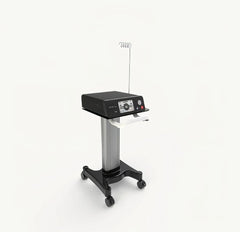 Electronic device on a wheels stand. Apolex Tite smart RF lipolysis device is a great value aesthetic laser purchase. 