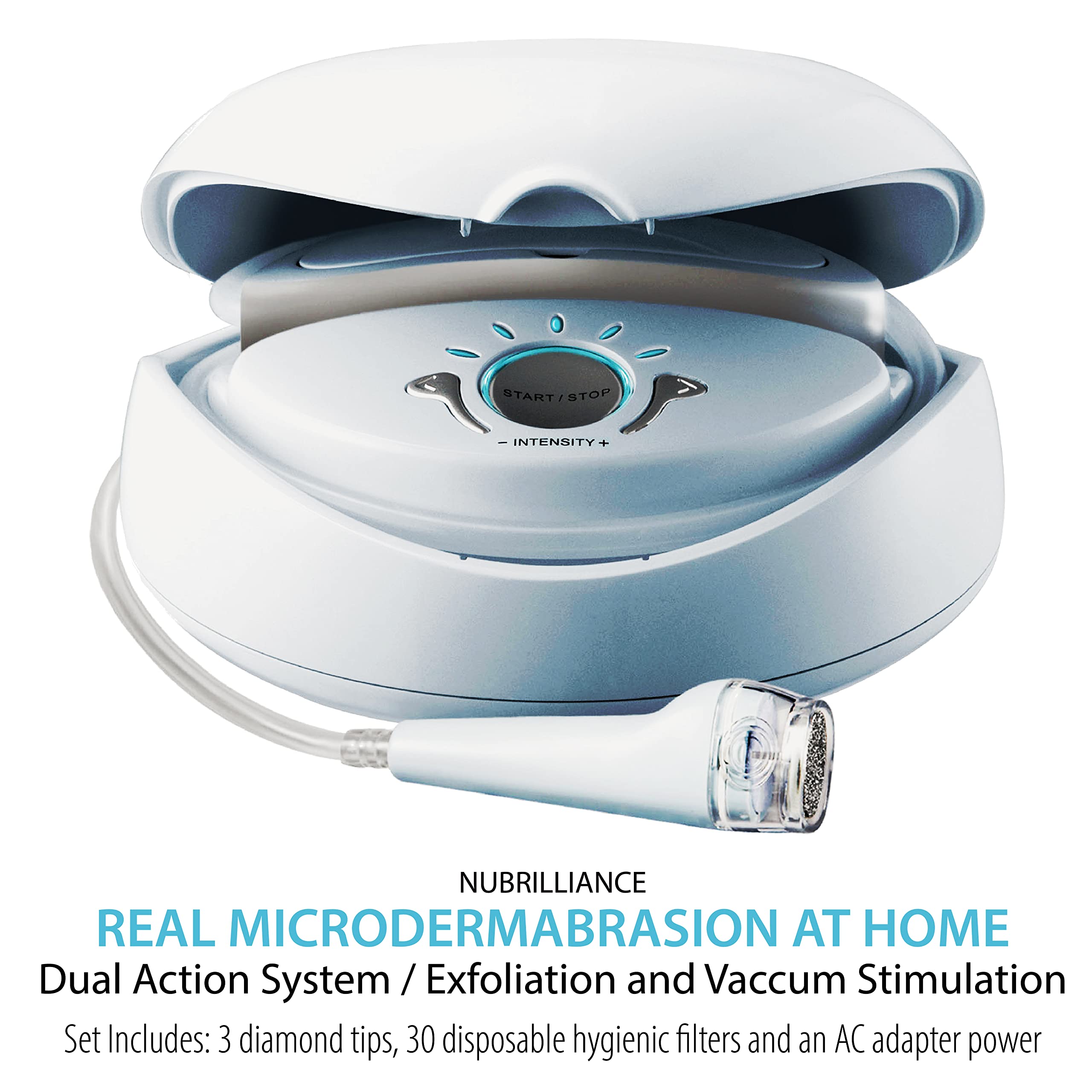 NuBrilliance diamond microdermabrasion device close up front view. It is an ideal device purchase.