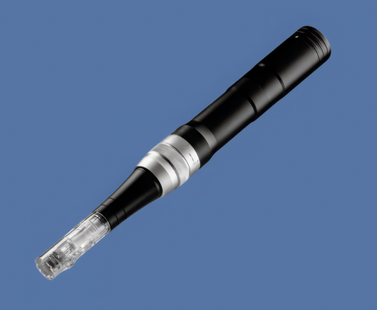 Black and silver electronic dermal pen device, It is an ideal value Microneedling device purchase.