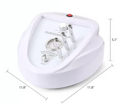 White electronic device with attachments and dimensions on a white background. It is an ideal device purchase.