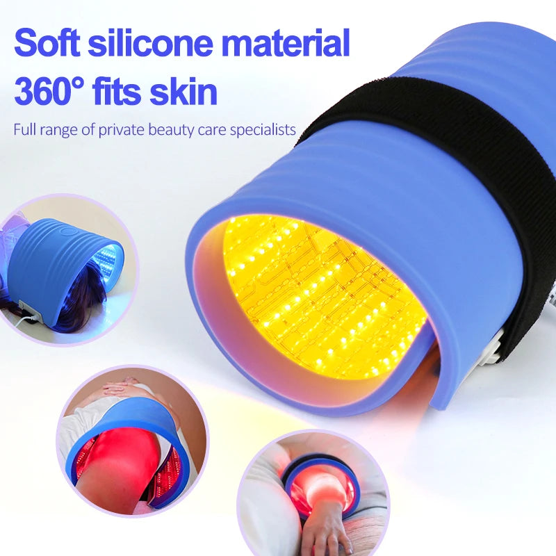 Image showing soft silicone material that fits skin 360 degrees. It is an ideal LED device purchase.