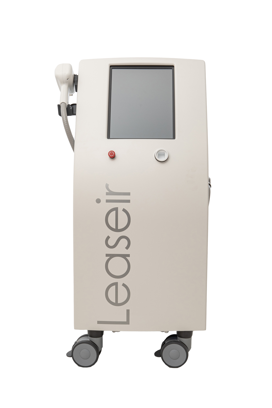 Leaseir medical device on wheels with a digital screen and control buttons. It is a great value aesthetic laser purchase.
