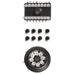 A compact and portableMeteor Handheld Centrifuge with a clear cover lifted partially, displaying the inside mechanism which includes a black rotor and white body with some black components.