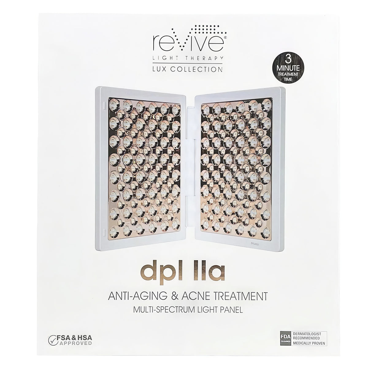 Revive Light Therapy Lux Collection dpl IIa anti-aging and acne treatment multi-spectrum light panel. It is great red light device purchase.