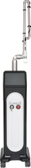 Portable device with a black and white design, featuring a red button and a clear tube.