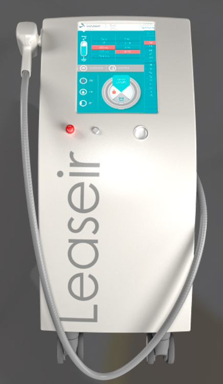 Leaseir medical device with digital display and single treatment handpiece. It is a great value quad diode laser device system purchase.