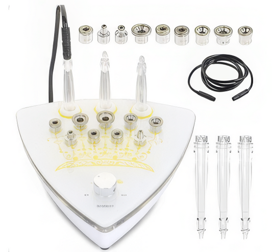 White electronic device with various components, it is a great microdermabrasion device purchase.