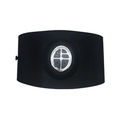 Image showing compact wrapped view of a black electric slimming device. It is a great EMS device purchase.