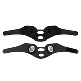 Image showing front and back view of a black face mask. It is a great EMS device purchase.