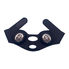 Image showing front view of a black face mask. It is a great EMS device purchase.