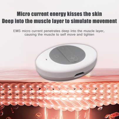 Image showing the EMS Micro Current feature of a black slimming face mask. It is a great Micro Current EMS device purchase.