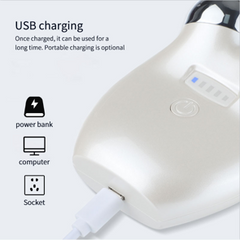 USB charging device with power bank, computer, socket, and outlet icons on a white background. It is a great EMS device purchase.
