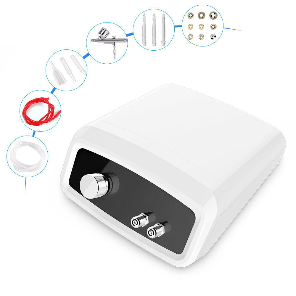 Microdermabrasion Facial Blackhead Vacuum Device with various supplies needed for the instrument. It is an ideal device purchase.