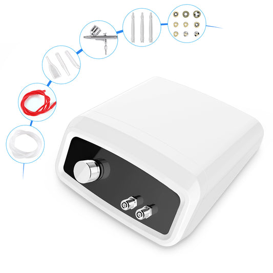 Microdermabrasion Facial Blackhead Vacuum Device with various supplies needed for the instrument. It is an ideal device purchase.