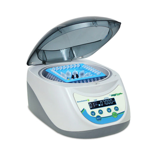 MyFuge 12 Plus Microcentrifuge has a rotor, inside device equipment and digital control panel on the front. It is a great device purchase.
