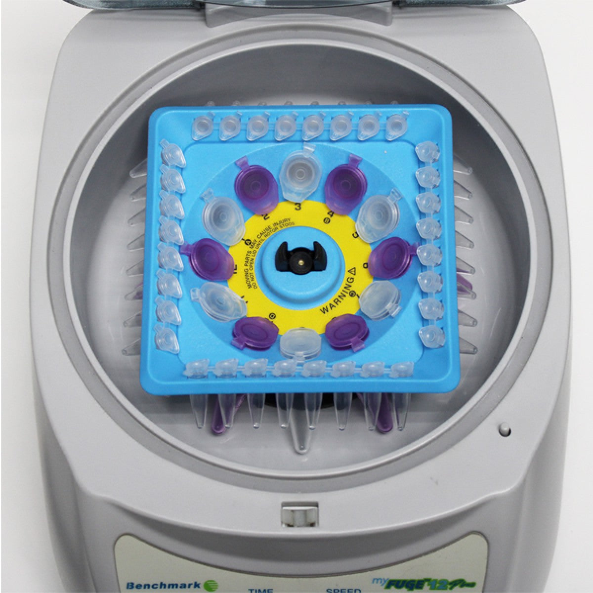 Image showing close up of several small device equipments on a rotor required for lab and medical research.