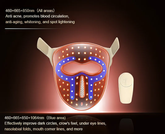Four Color LED Light Therapy Silicone Mask – App Controlled