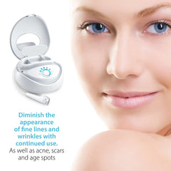 NuBrilliance diamond microdermabrasion device with packaging featuring a woman's face. It is an ideal device purchase.