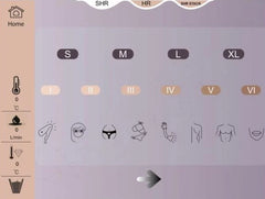 Professional Painless Diode Laser Hair Removal Machine for All Skin Tones User Interface