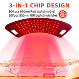 Portable Red & Infrared LED Light Therapy Panel has 3-IN-1 chip design with Red light (visible) and NIR Light (invisible). It is an ideal LED device purchase. 