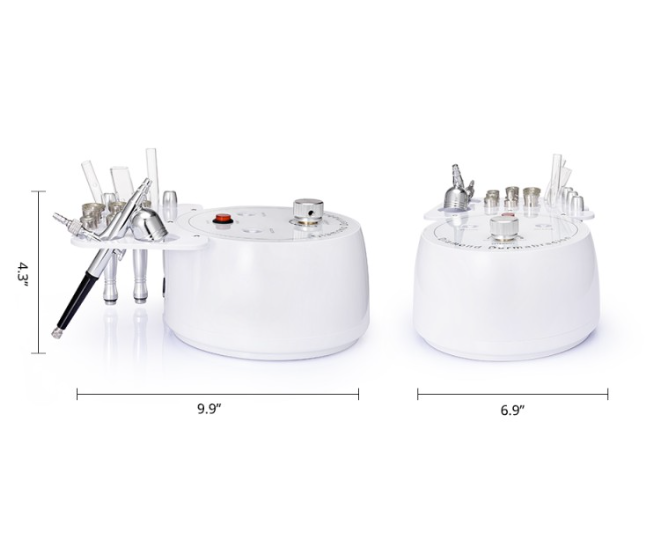 Dimensions shown of the Diamond Microdermabrasion Machine. It is an ideal device purchase.