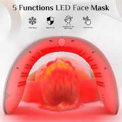 A professional red light therapy device designed for home use, has 5 functions LED Face Mask