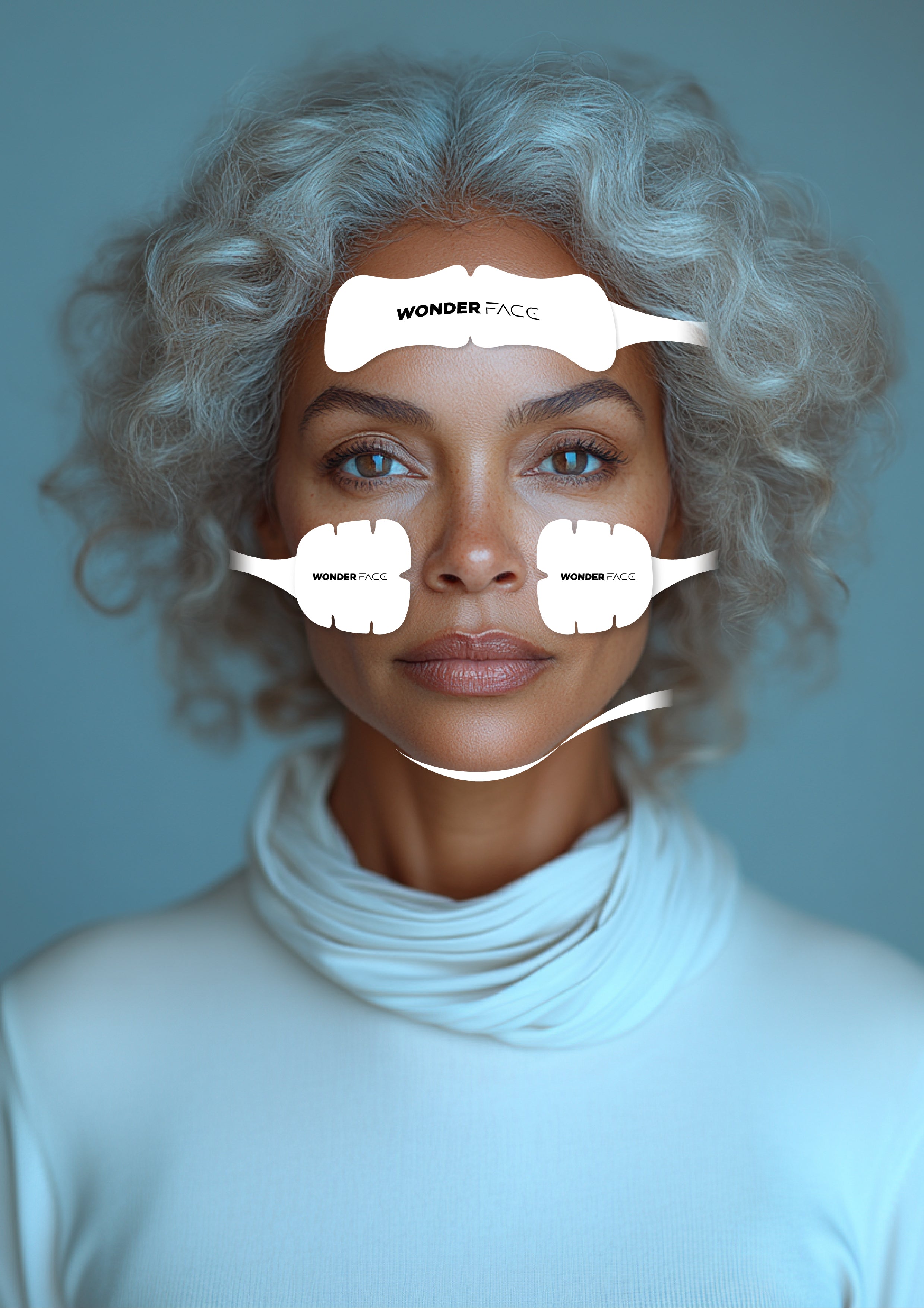 Woman with WonderFace Facial Muscle Toning Mask, it is a great value laser purchase. 