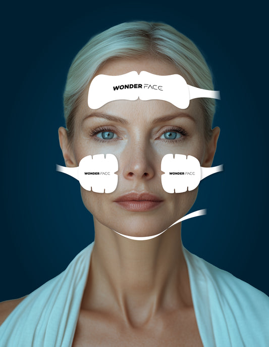 Woman with 'Wonder Face' product application. It is a great value laser purchase. 