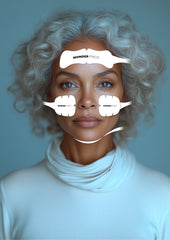 Woman with WonderFace Facial Muscle Toning Mask, it is a great value laser purchase. 