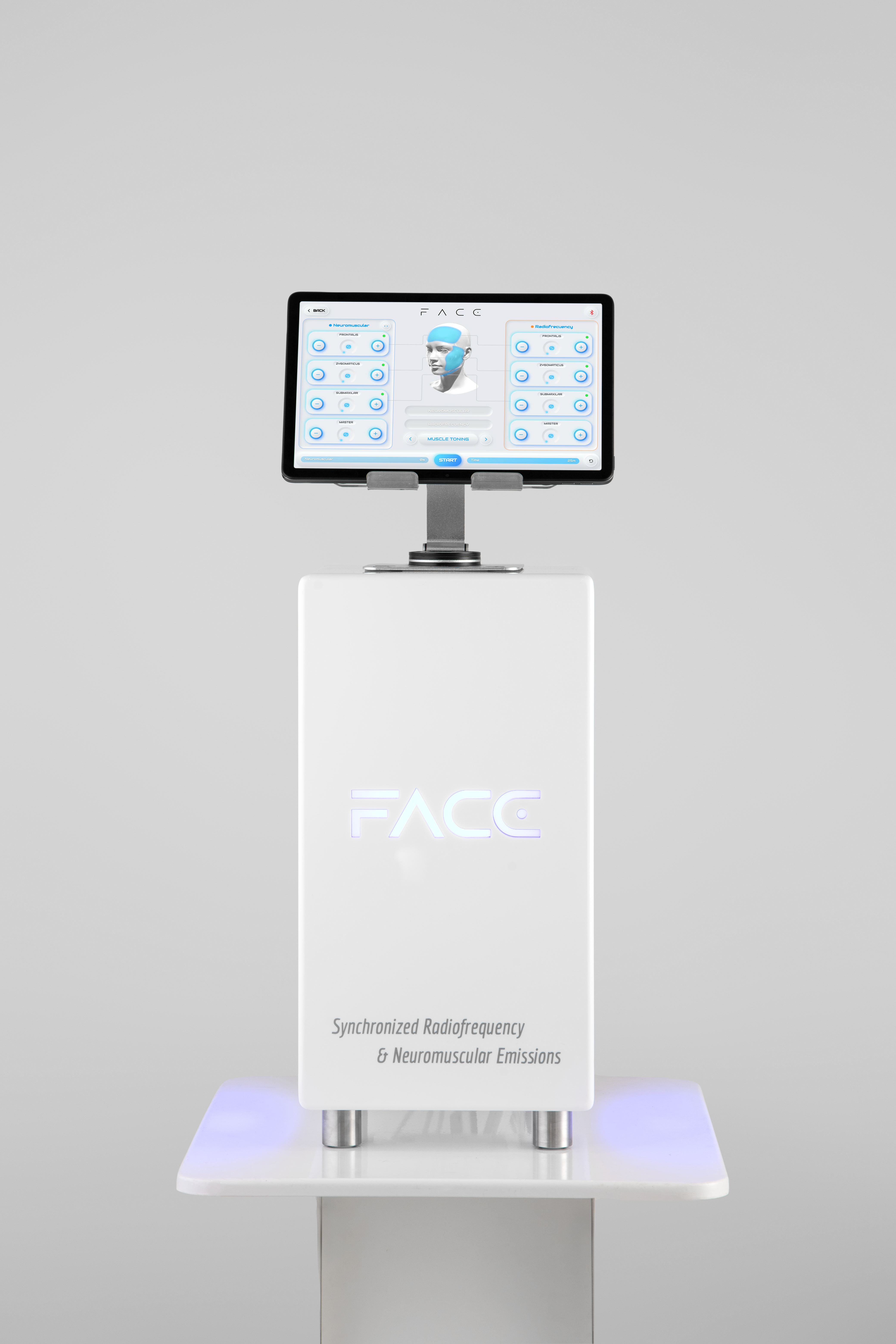 WonderFace device with a screen displaying a profile on a digital screen. It is a great value laser purchase. 