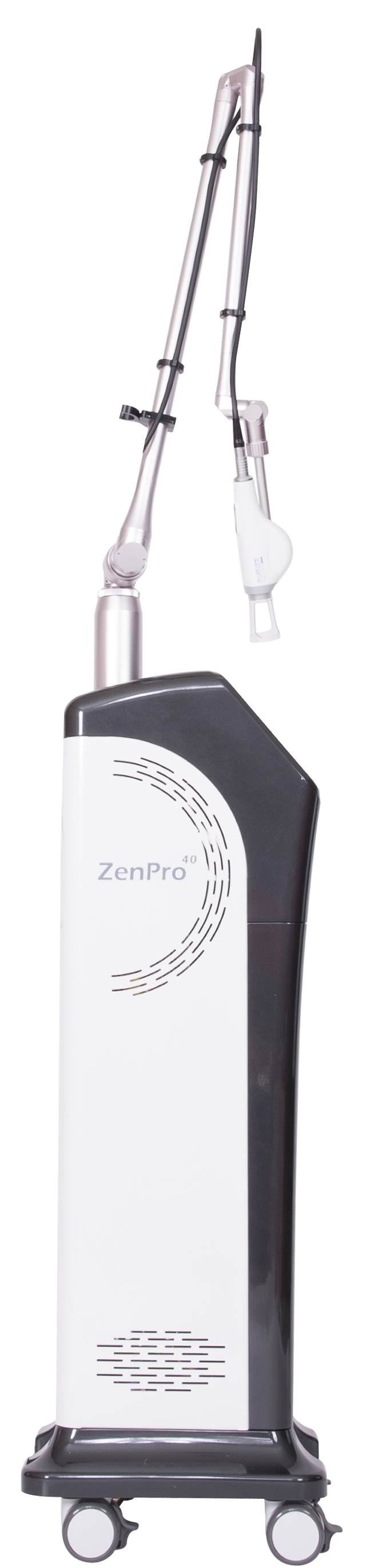 Portable vacuum cleaner with wheels on a white background. It is an ideal device purchase.